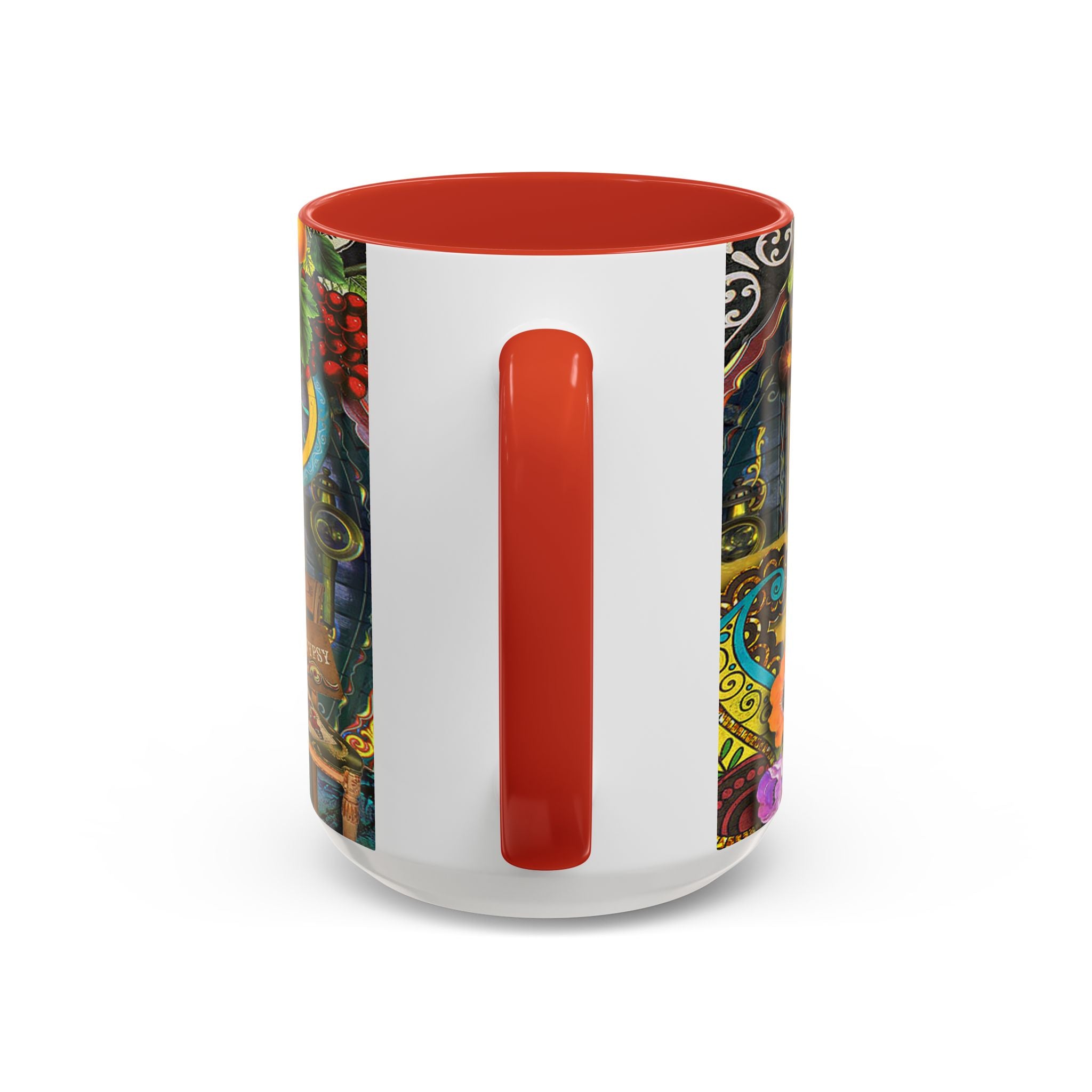 Bohemian Accent Coffee Mug - Artistic Gypsy Design, 11 & 15oz