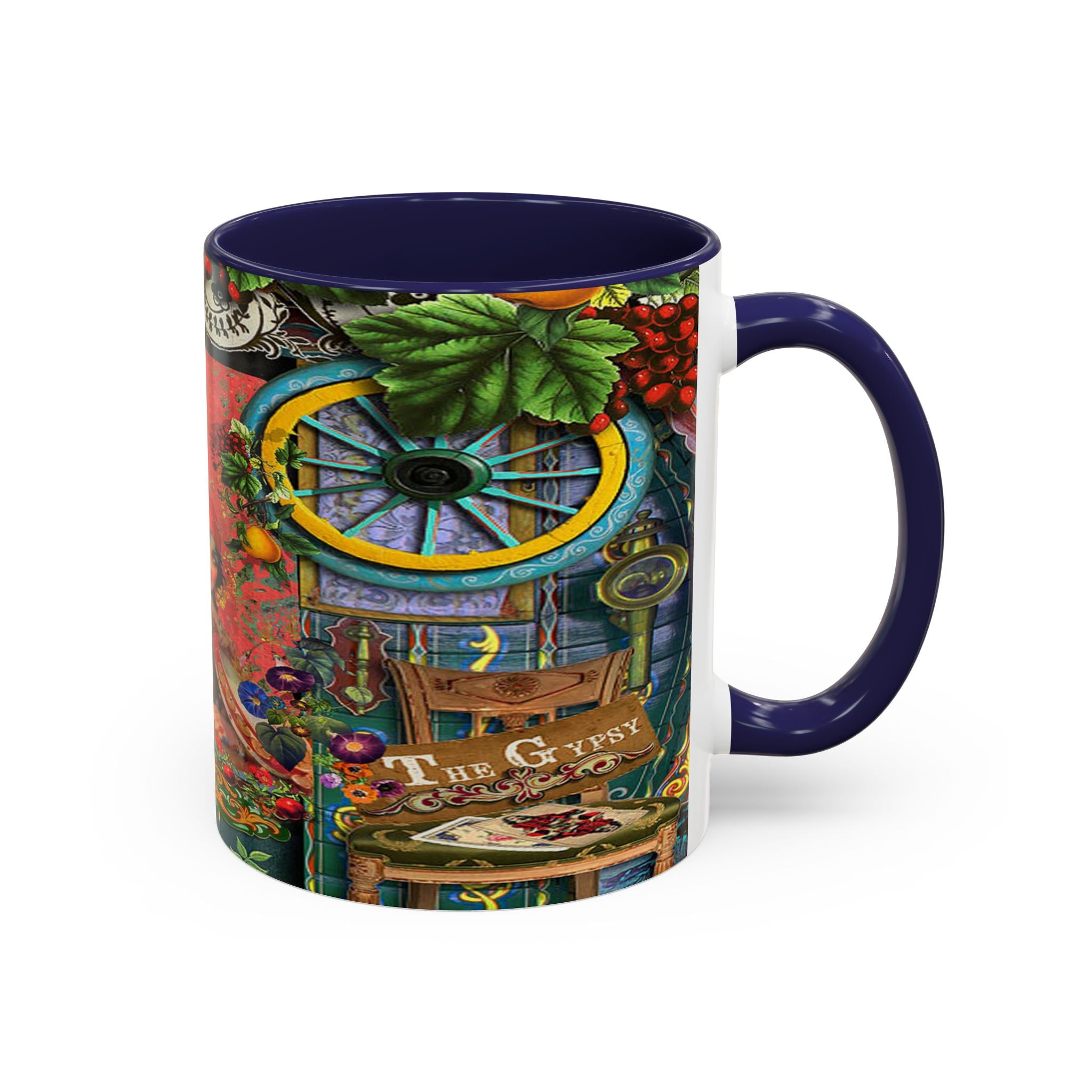 Bohemian Accent Coffee Mug - Artistic Gypsy Design, 11 & 15oz