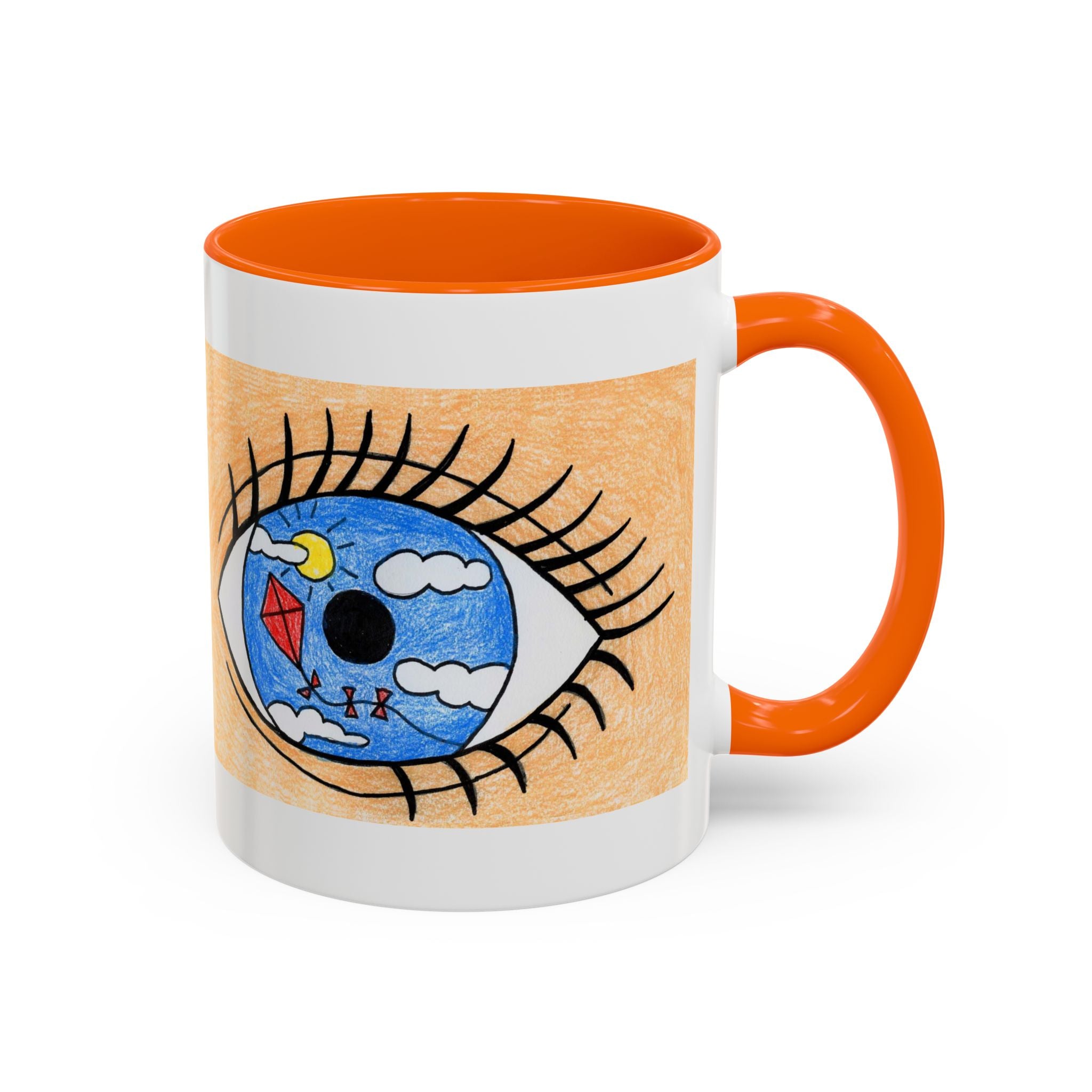 Whimsical Eye Design Coffee Mug - Unique Artistic Gift for Dreamers