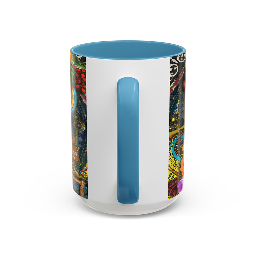 Bohemian Accent Coffee Mug - Artistic Gypsy Design, 11 & 15oz