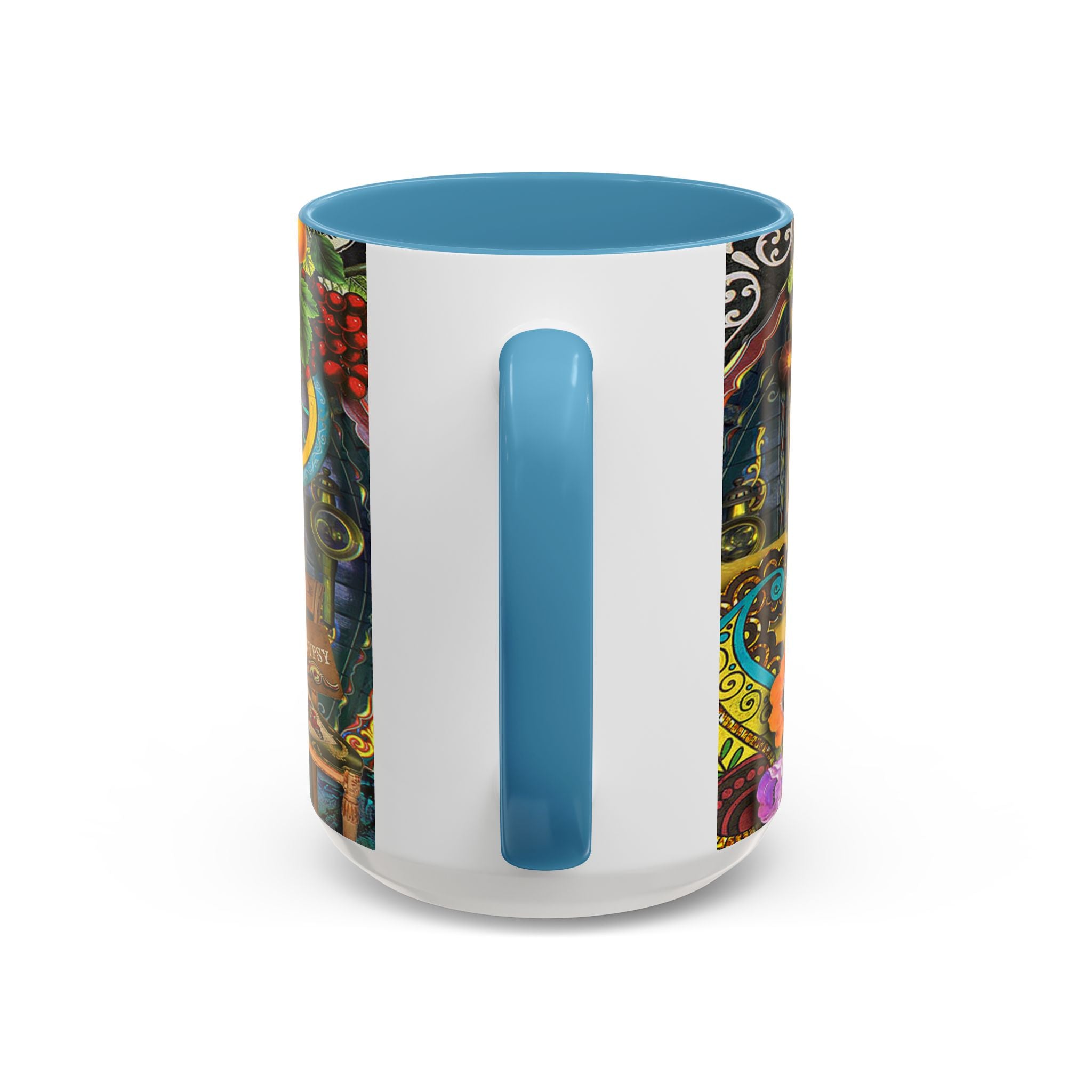 Bohemian Accent Coffee Mug - Artistic Gypsy Design, 11 & 15oz