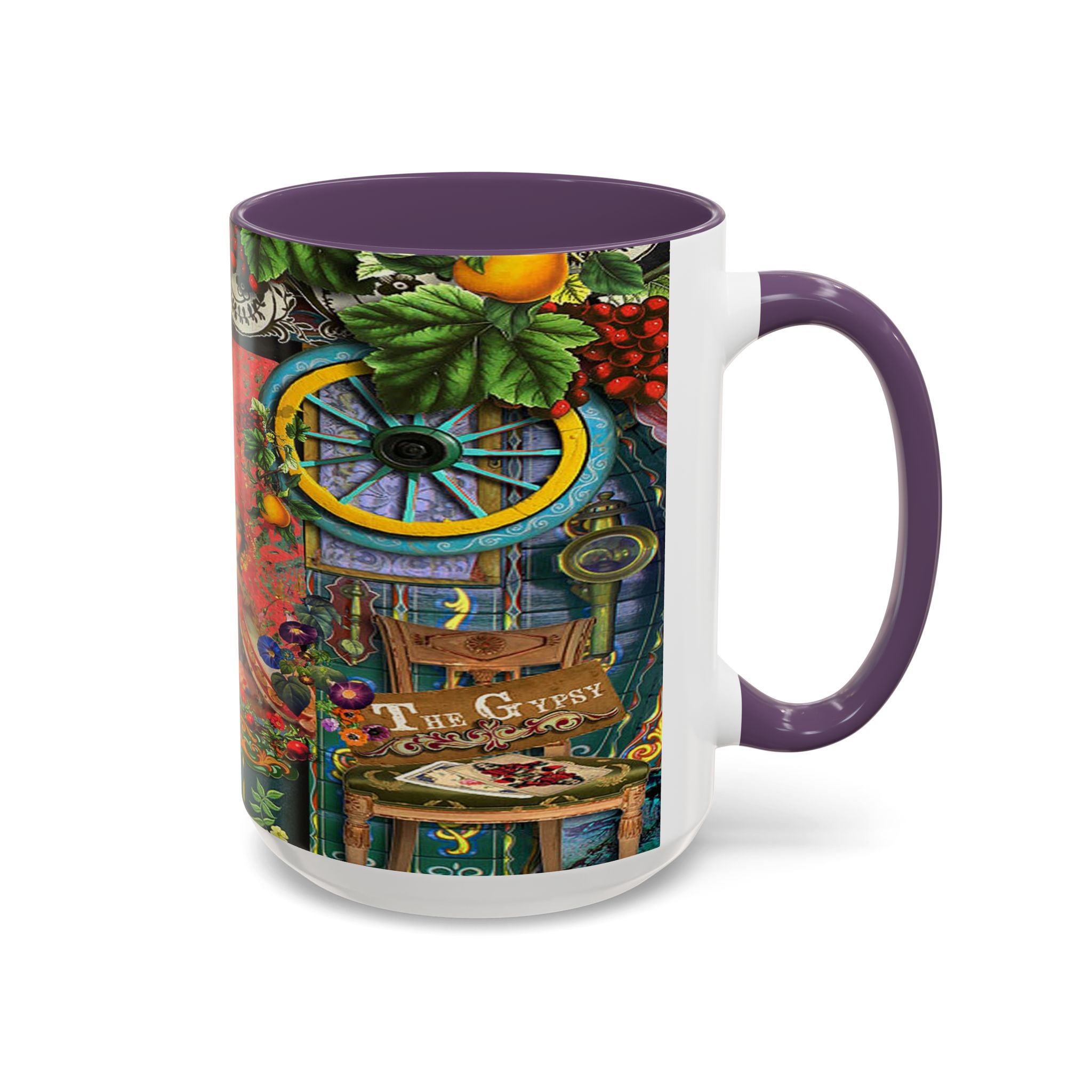 Bohemian Accent Coffee Mug - Artistic Gypsy Design, 11 & 15oz