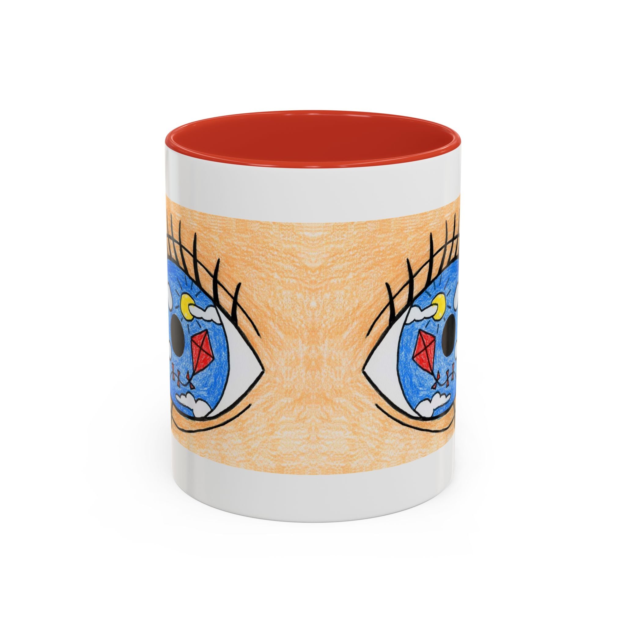 Whimsical Eye Design Coffee Mug - Unique Artistic Gift for Dreamers