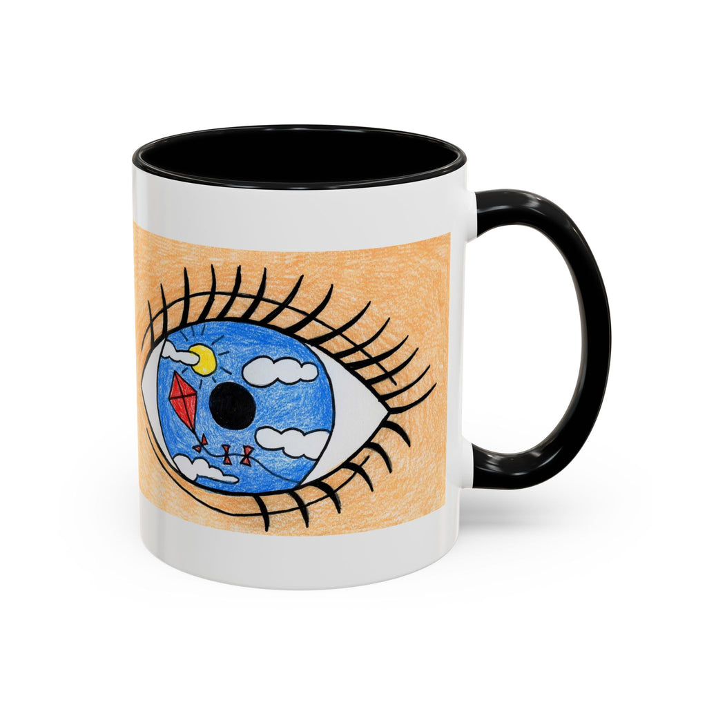 Whimsical Eye Design Coffee Mug - Unique Artistic Gift for Dreamers