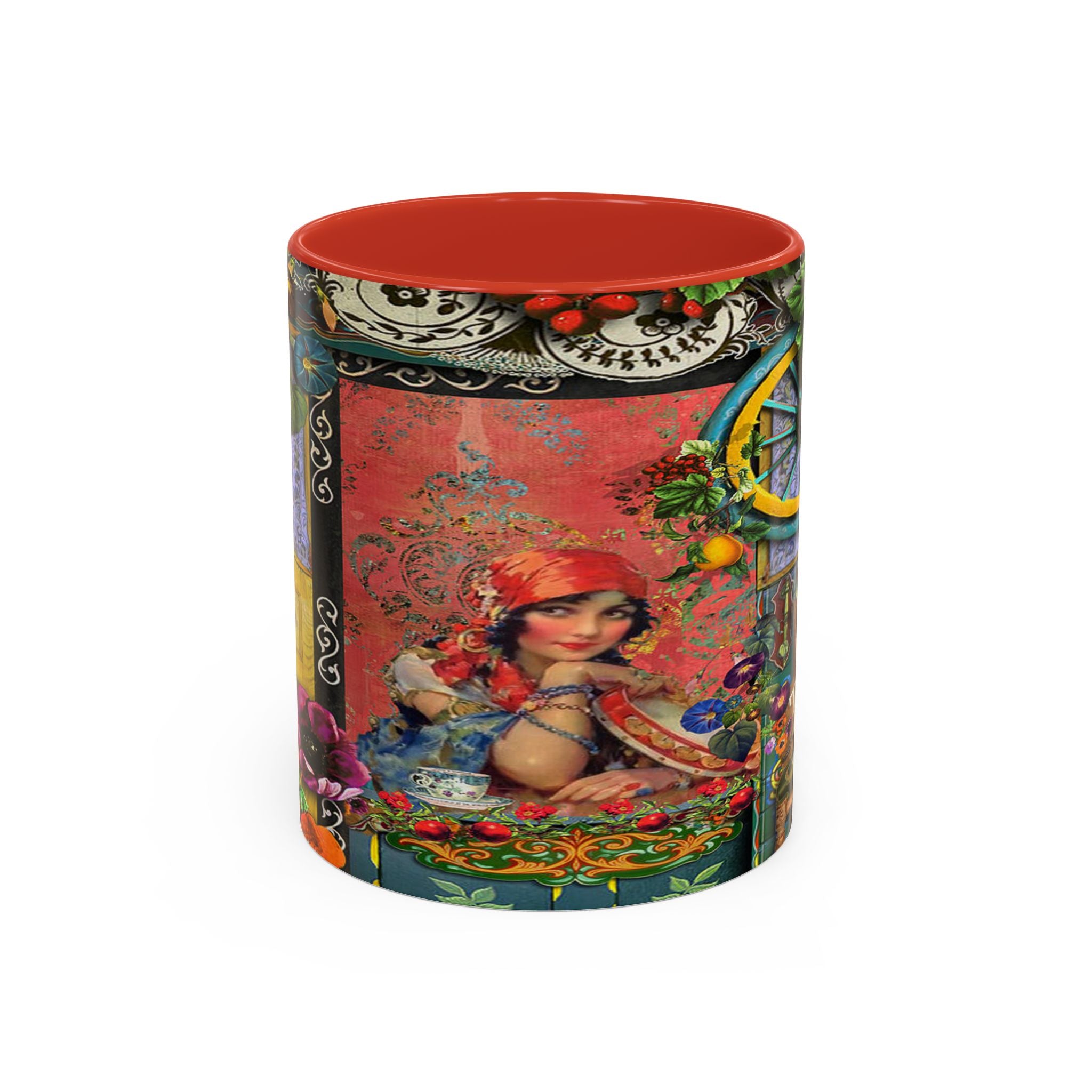 Bohemian Accent Coffee Mug - Artistic Gypsy Design, 11 & 15oz