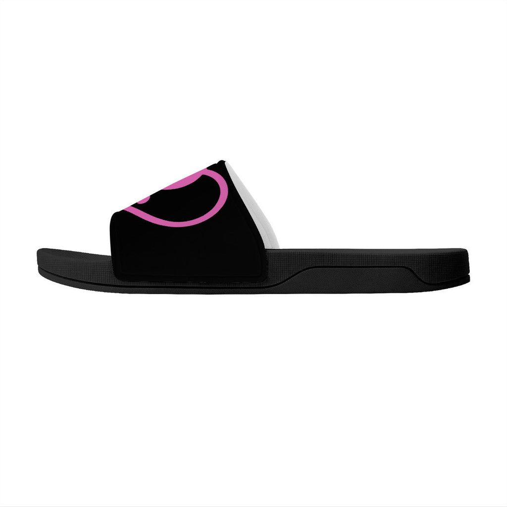 Women's Black Flip-Flops, Yang Ying Purple Heart Slide Sandals