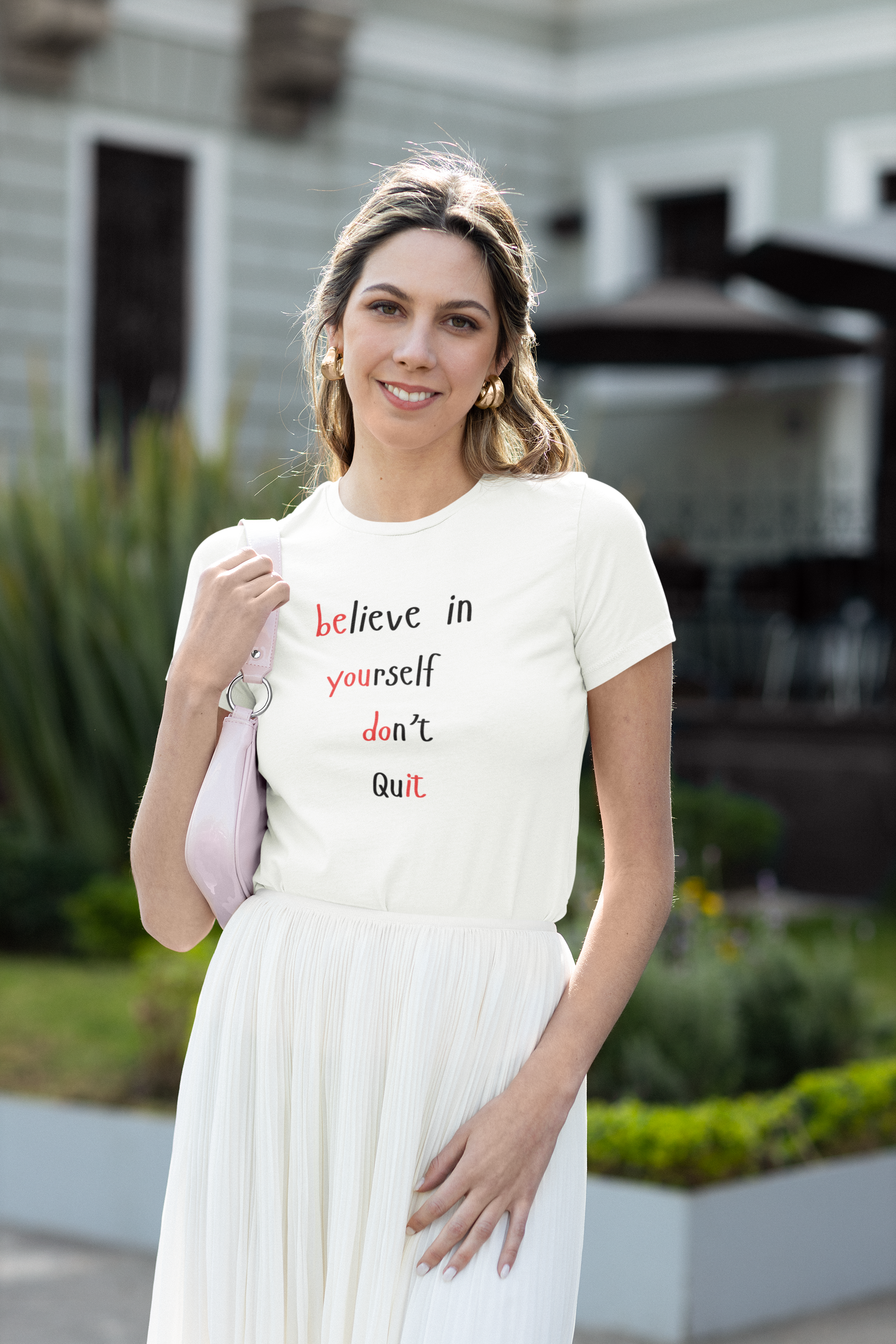 Premium Women's T-shirt " Believe In Yourself, Don't Quit! Do It!"