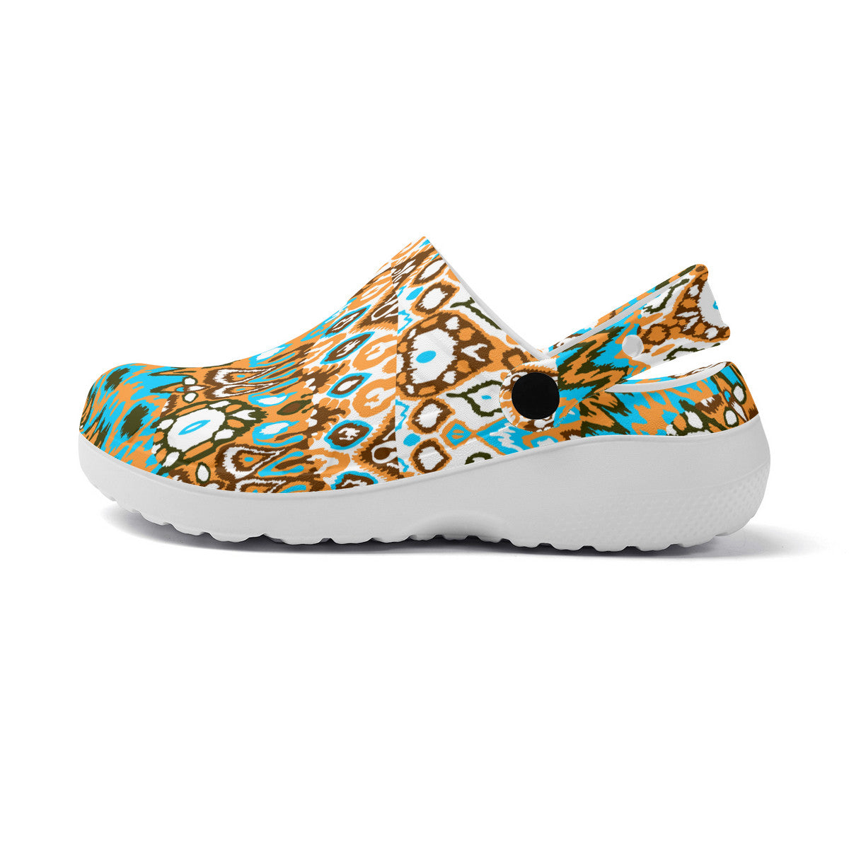 Boho Pattern Clogs, Unisex Bohemian Fashion Summer Sandals