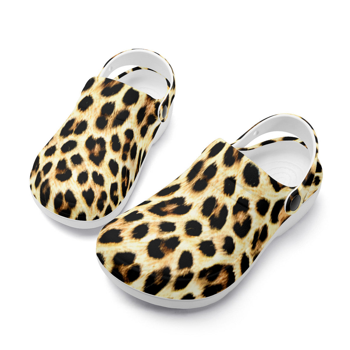 Stylish Leopard Print Cheetah Clogs, Lightweight EVA Fashionable Shoes