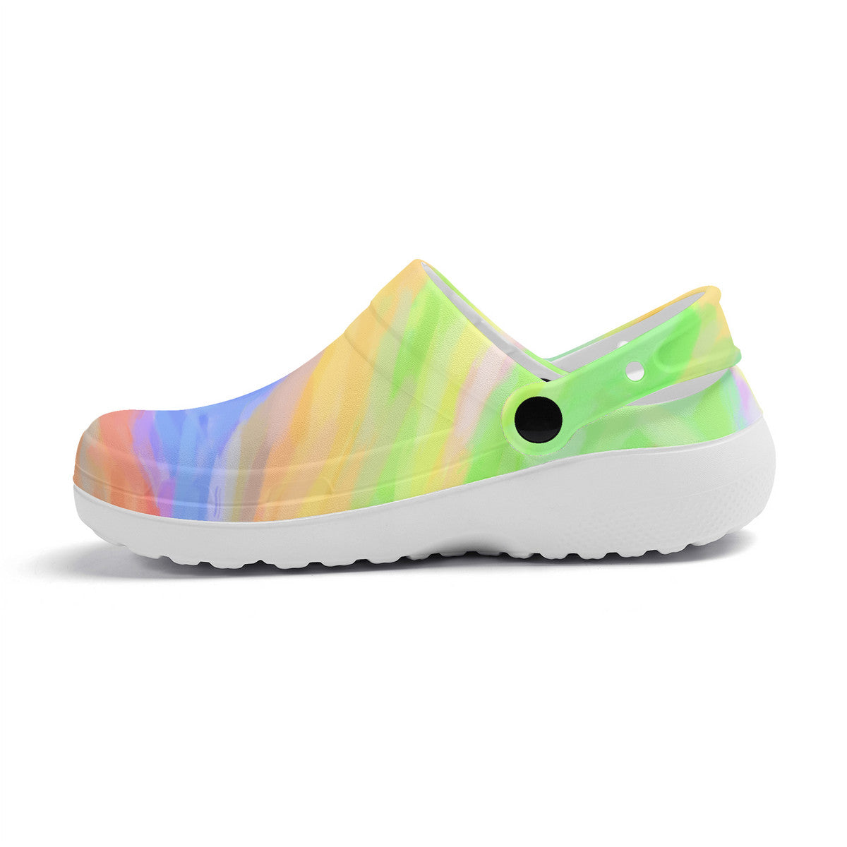 Candy Colour Unisex Lightweight Nursing Shoes, No Hole Croc Style Clogs