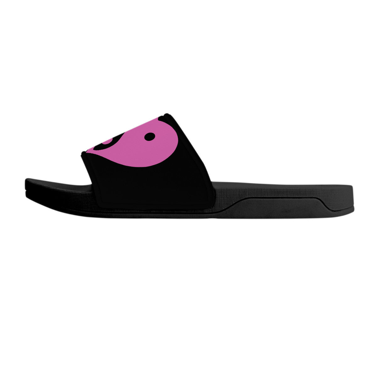 Women's Black Flip-Flops, Yang Ying Purple Heart Slide Sandals