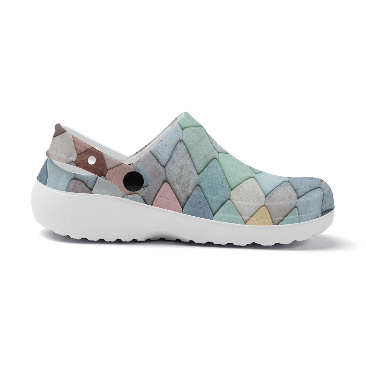 Aesthetic Design Unisex Clogs, No Hole Croc Style Shoes for Work or Leisure