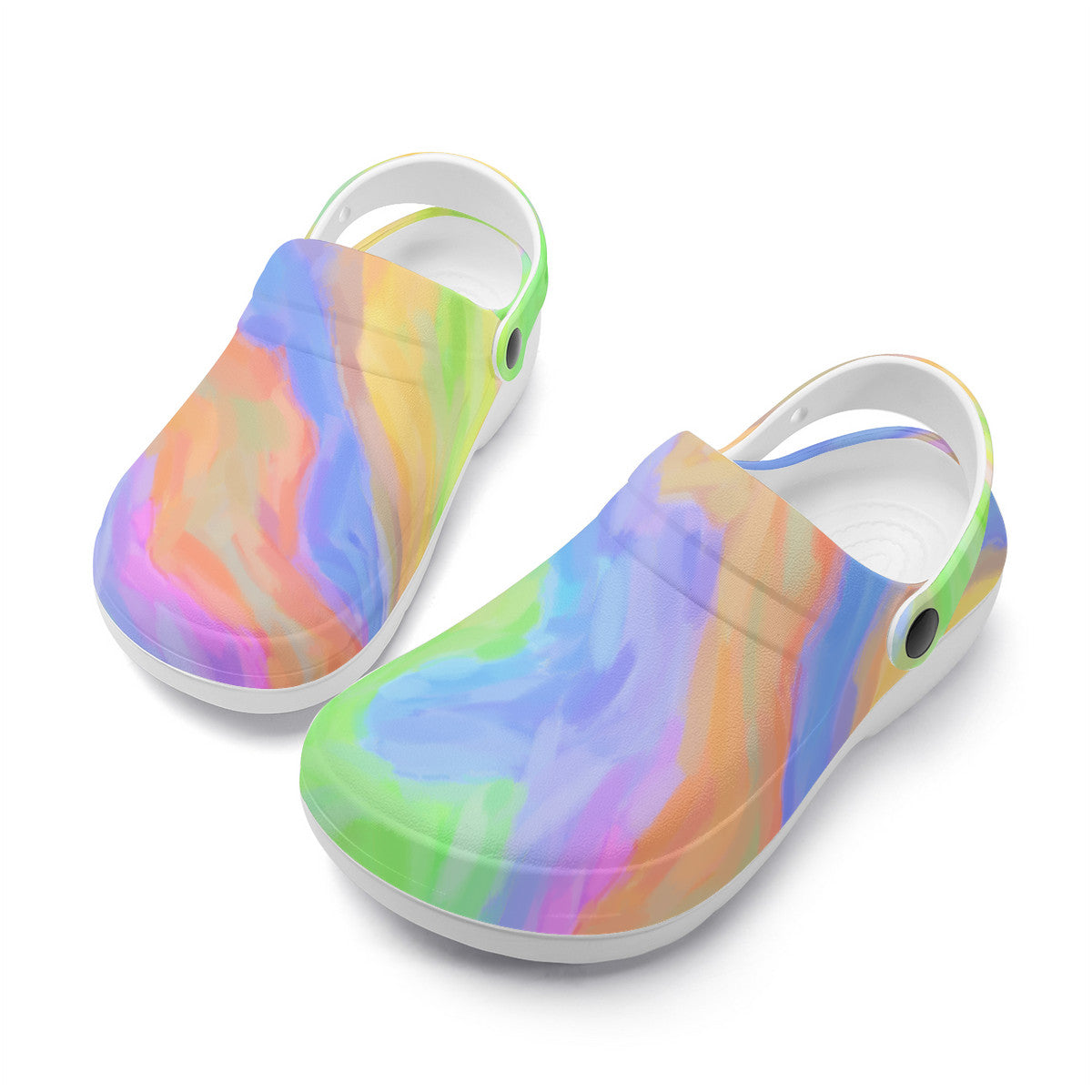 Candy Colour Unisex Lightweight Nursing Shoes, No Hole Croc Style Clogs
