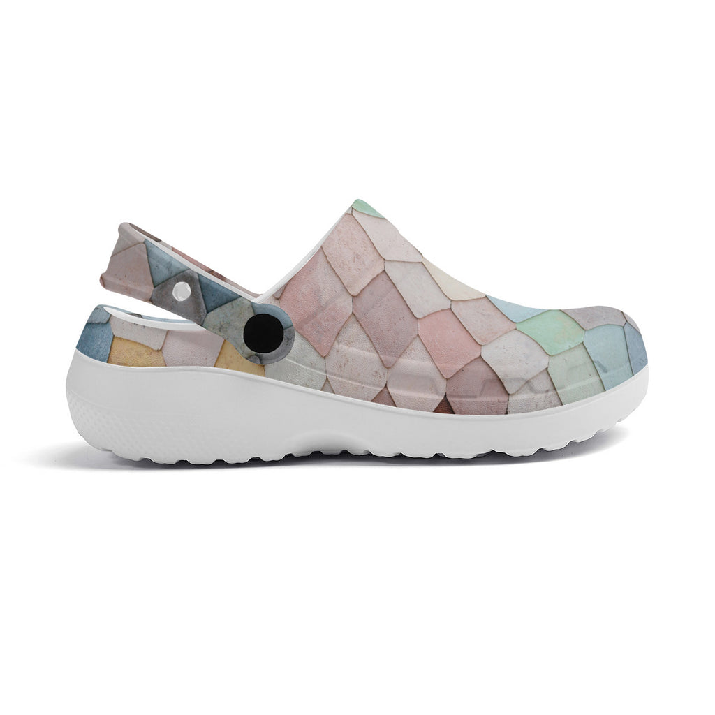 Aesthetic Design Unisex Clogs, No Hole Croc Style Shoes for Work or Leisure