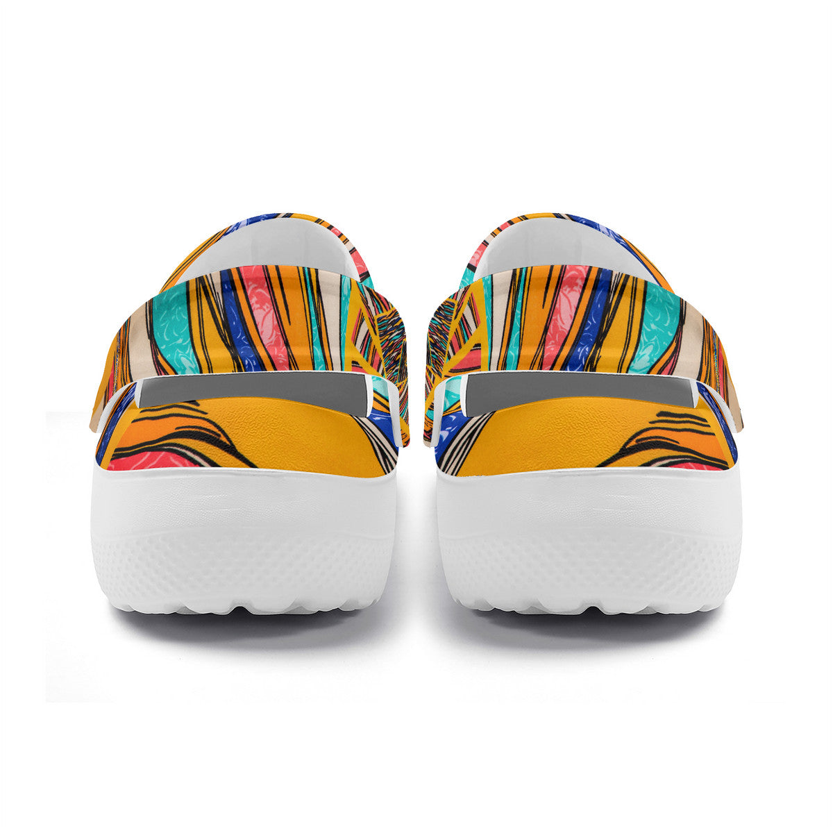 Flamboyant Colorful Clogs, Unisex Easy Slip-On Summer Sandals, Fashionista Style