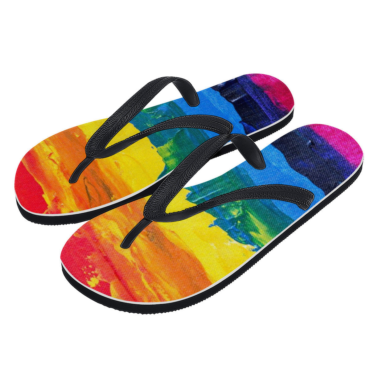 Vibrant Colorful Flip-Flops