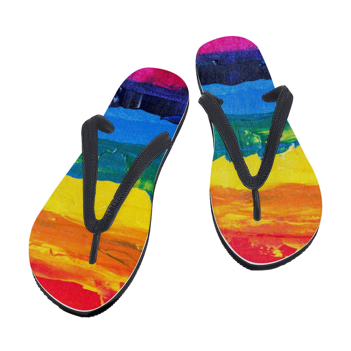 Vibrant Colorful Flip-Flops