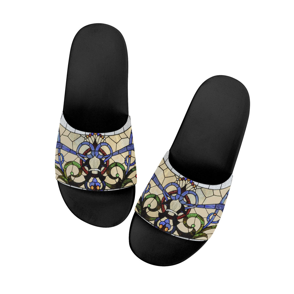 Black Slides Open Toe Casual Summer Sandals