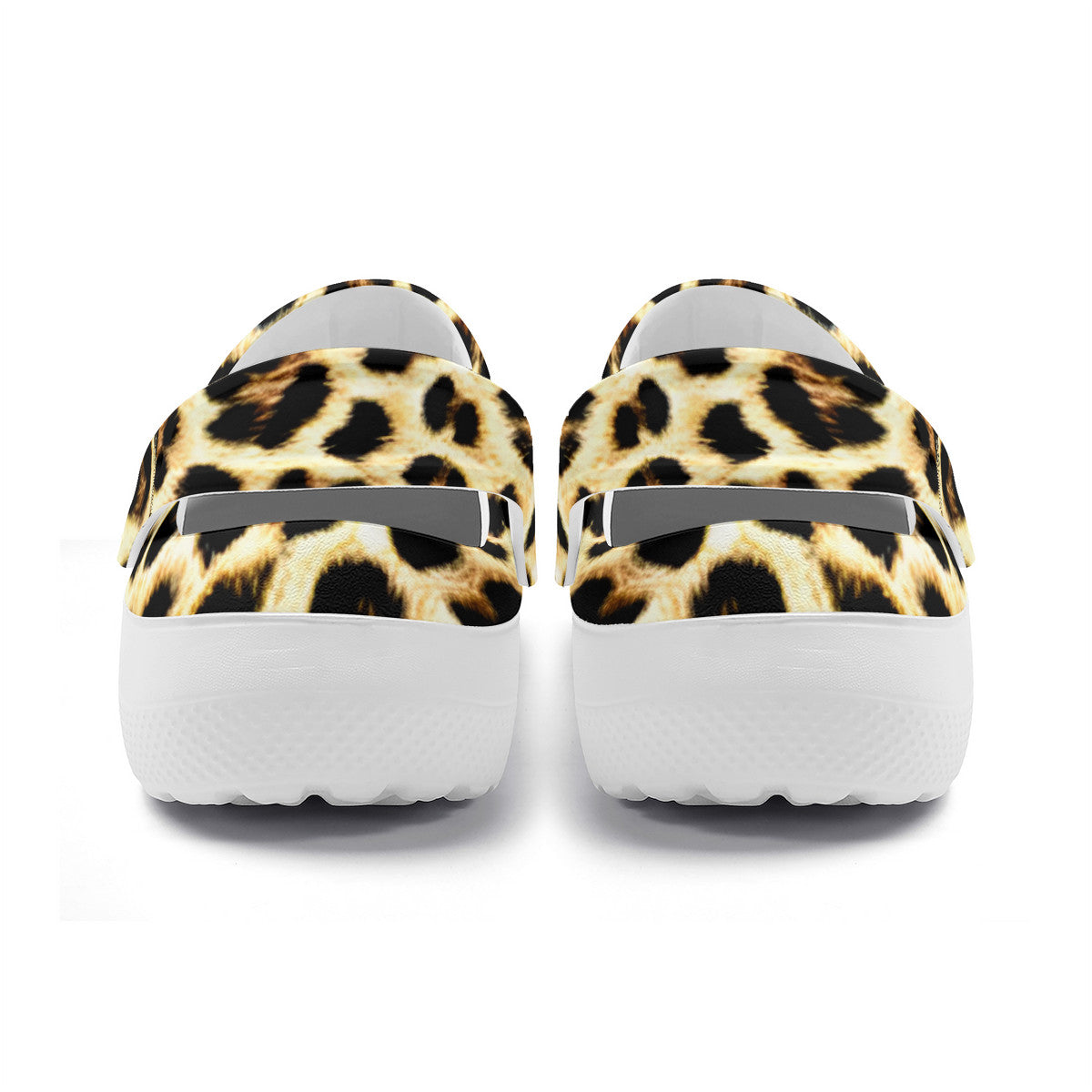 Stylish Leopard Print Cheetah Clogs, Lightweight EVA Fashionable Shoes