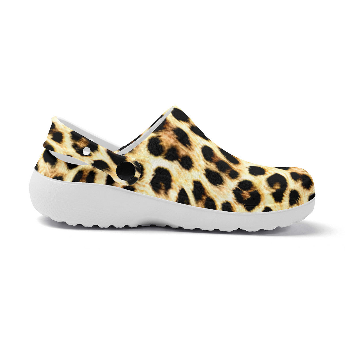 Stylish Leopard Print Cheetah Clogs, Lightweight EVA Fashionable Shoes