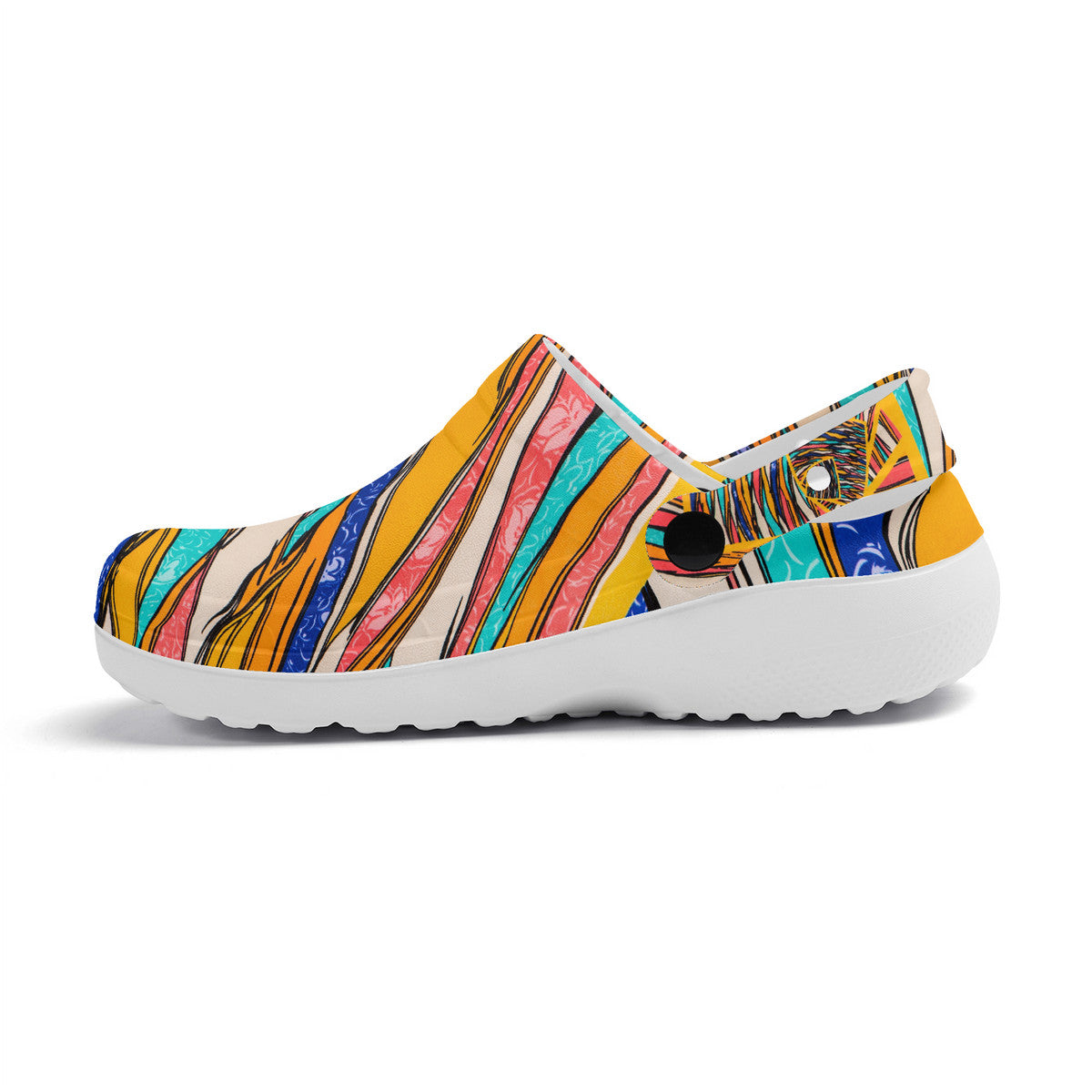 Flamboyant Colorful Clogs, Unisex Easy Slip-On Summer Sandals, Fashionista Style
