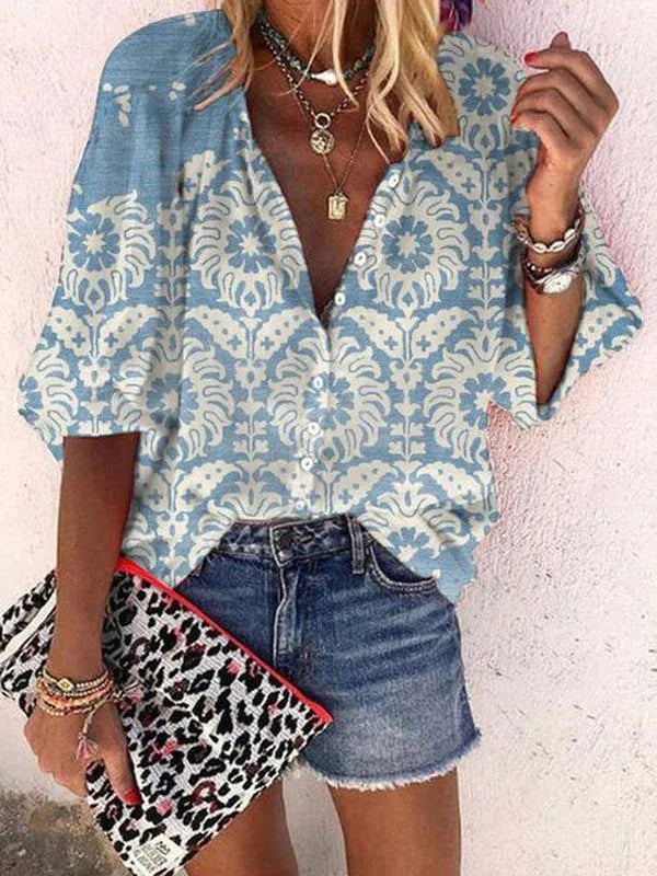 boho floral shirt