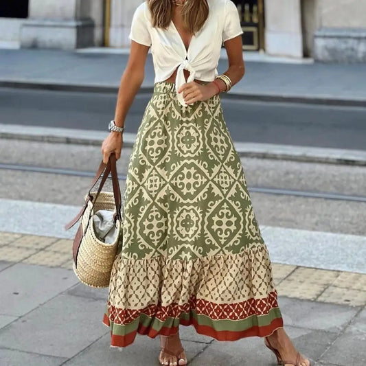 Boho Maxi Skirts, Hippie Style Design Fashionable Women's Summer Long Skirt