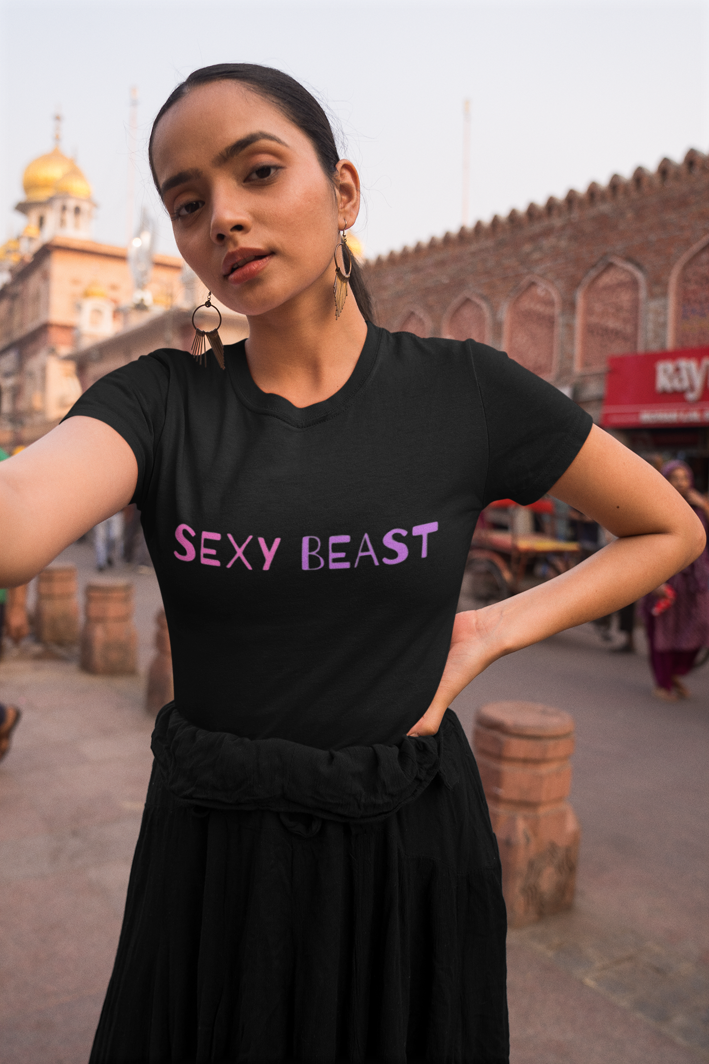 Classic Womens Crewneck T-shirt | SEXY BEAST