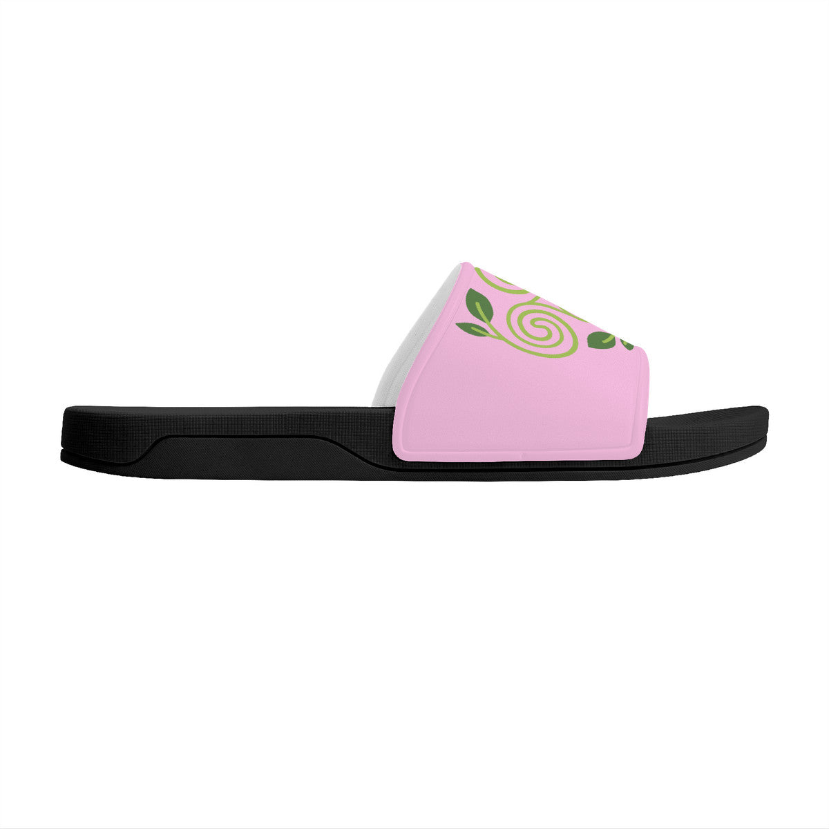 Pagan Heart on Pink & Black Slide Sandals