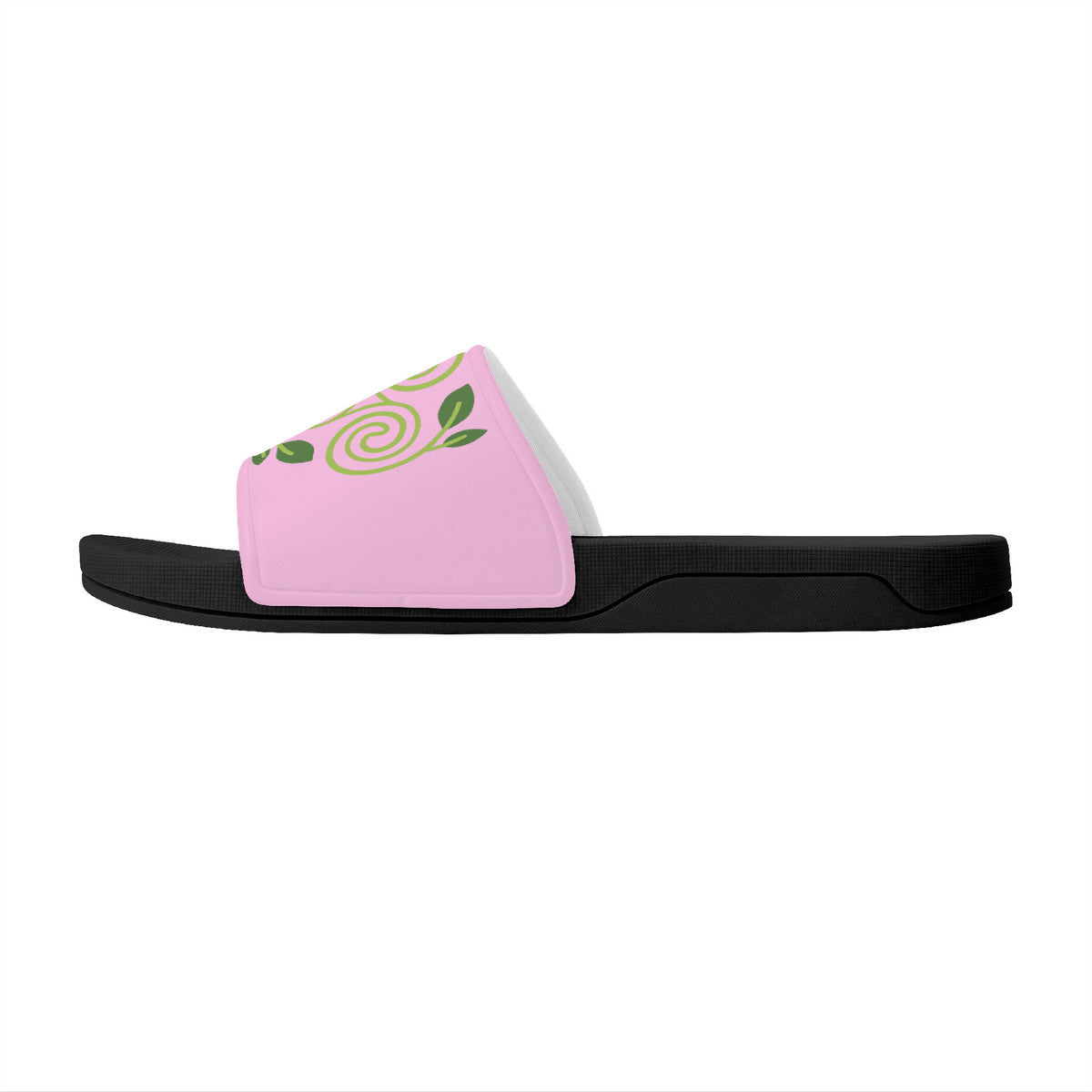 Pagan Heart on Pink & Black Slide Sandals