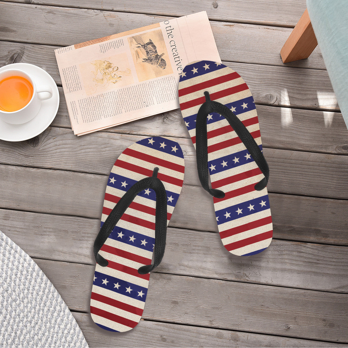 Stars & Bars Flip Flops