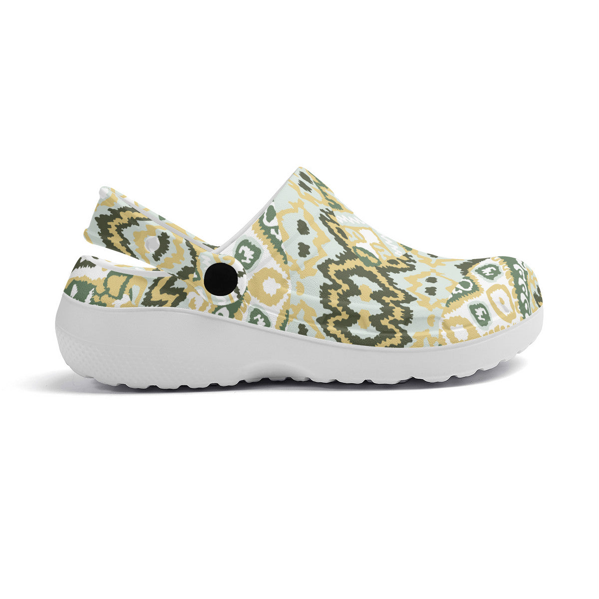 Boho Graphic Clogs, Unisex Sandals for Work and Play, Non-Slip Water Shoes