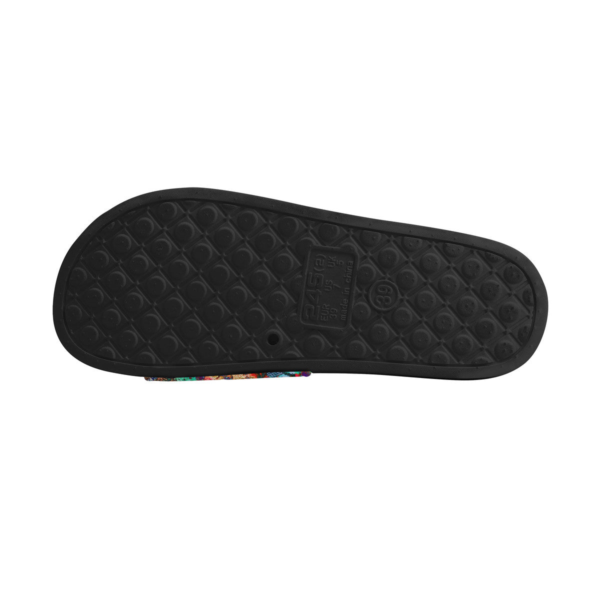 Abstract Design Black Slides, Casual Summer Flip-Flops for Men & Women