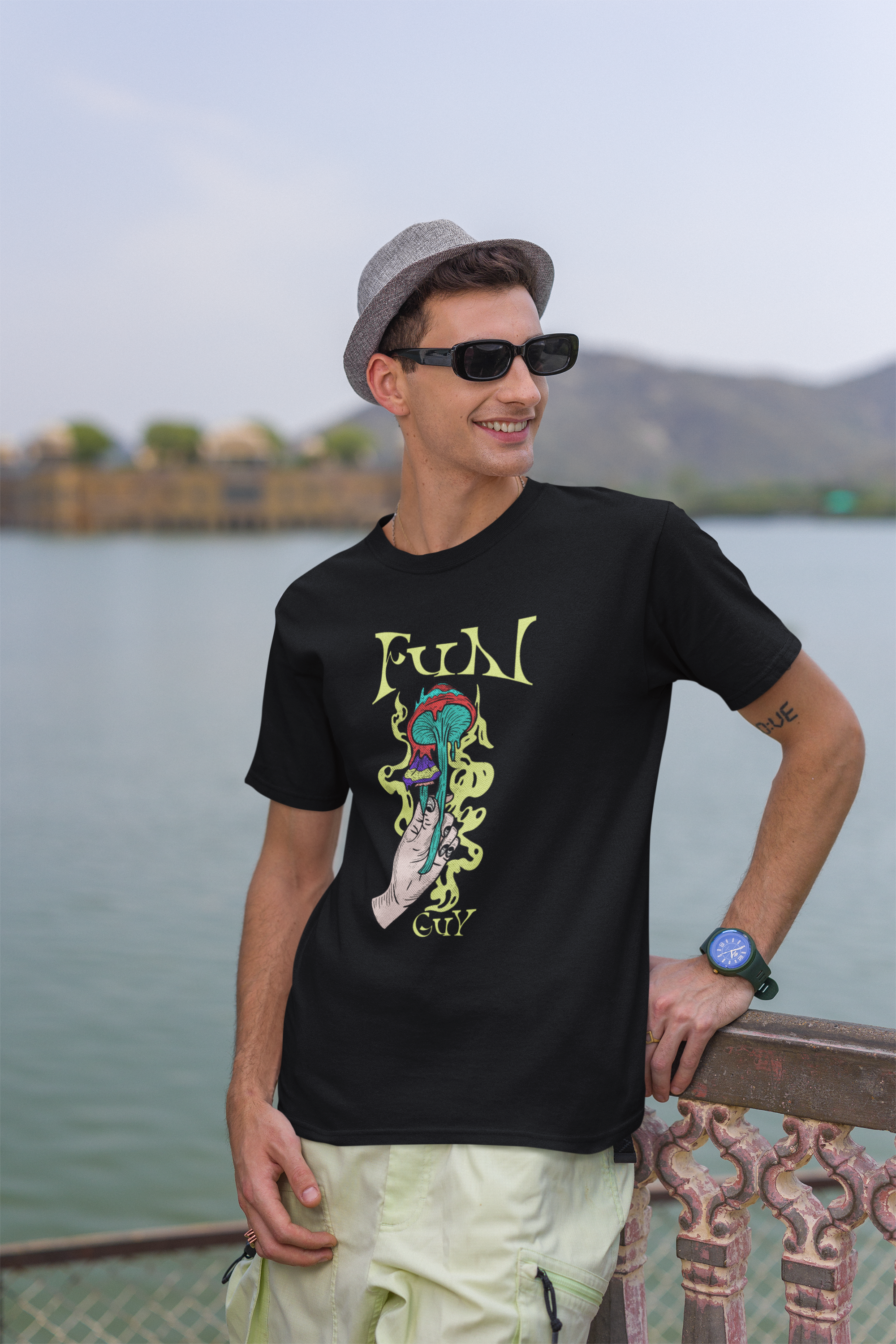 Magic Mushroom Fungi T-Shirt for Fun Guy's