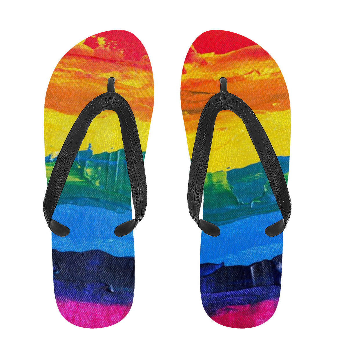 Vibrant Colorful Flip-Flops
