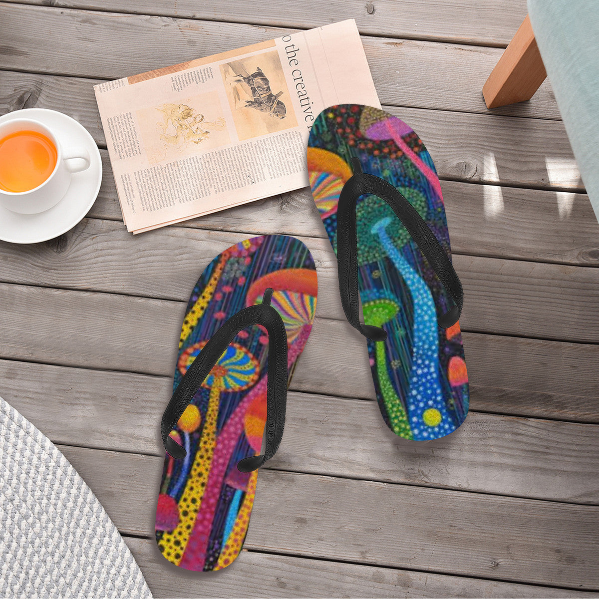Magic Fungi Flip Flops