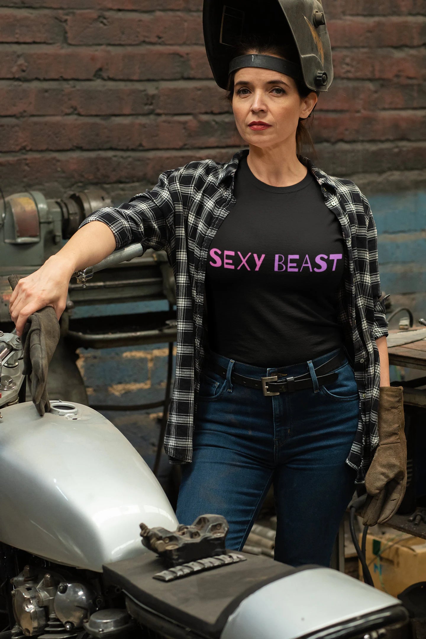 Women's Slim Fit T-Shirt, Sexy Beast T-Shirt, Party Babe Tee, Only in Black!