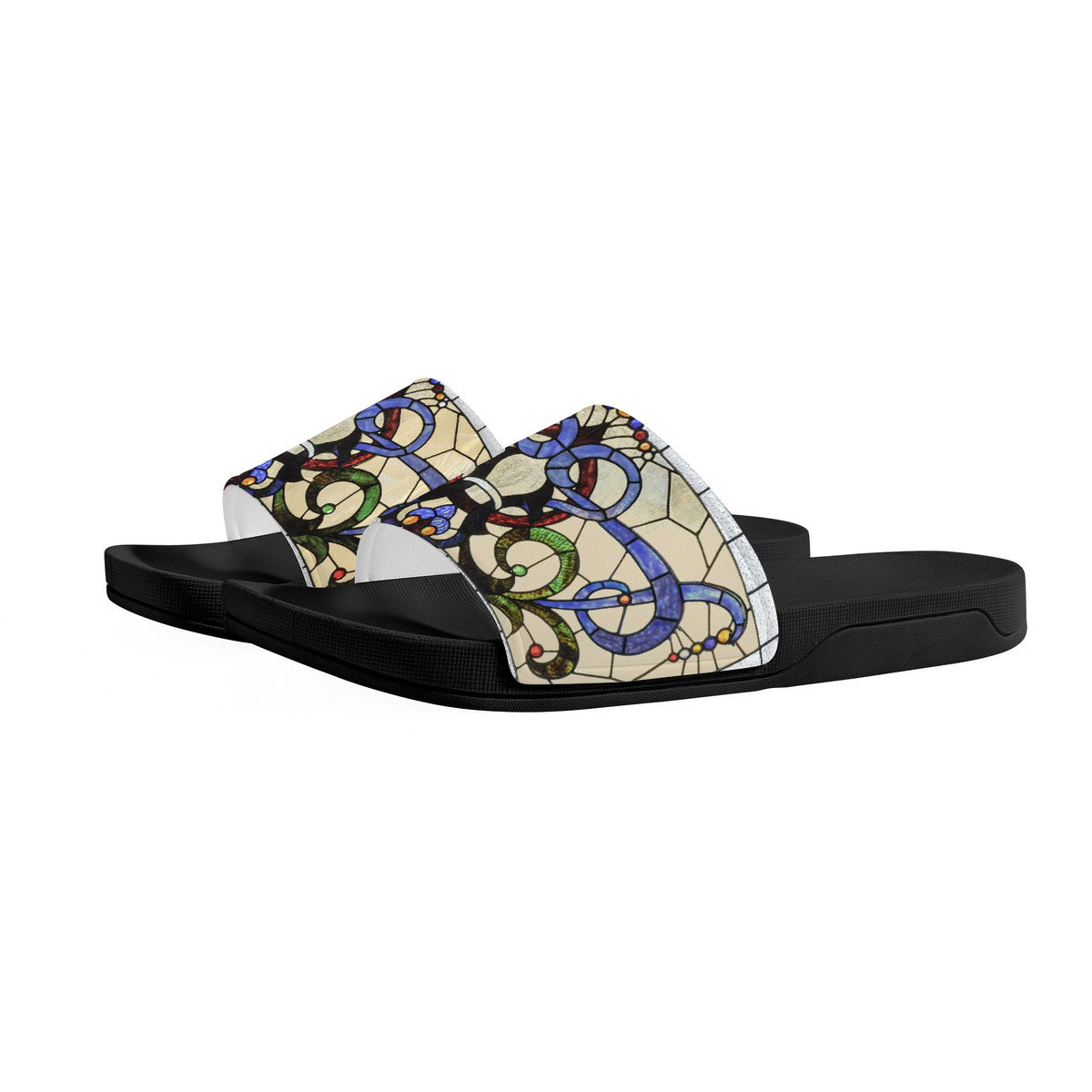 Black Slides Open Toe Casual Summer Sandals