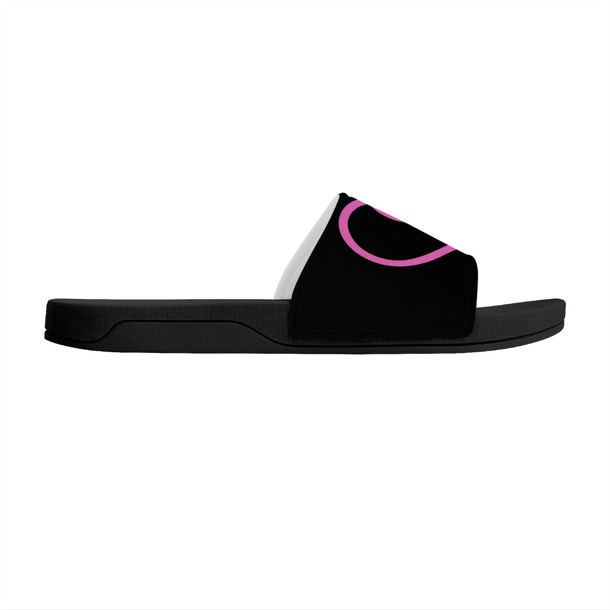 Women's Black Flip-Flops, Yang Ying Purple Heart Slide Sandals