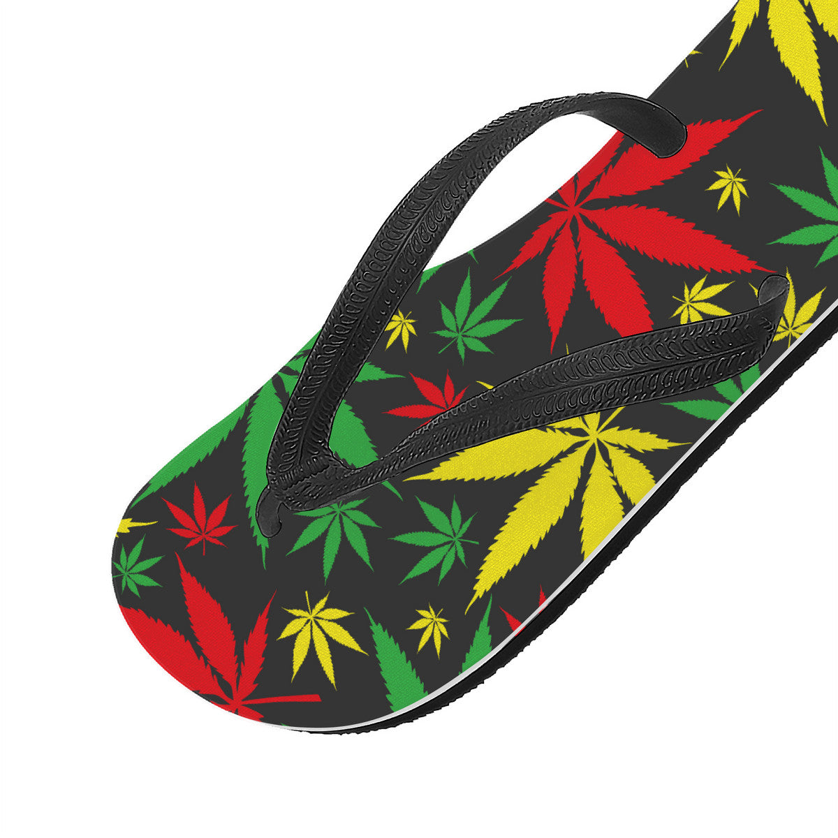 Colorful Cannabis Leaf Flip Flops