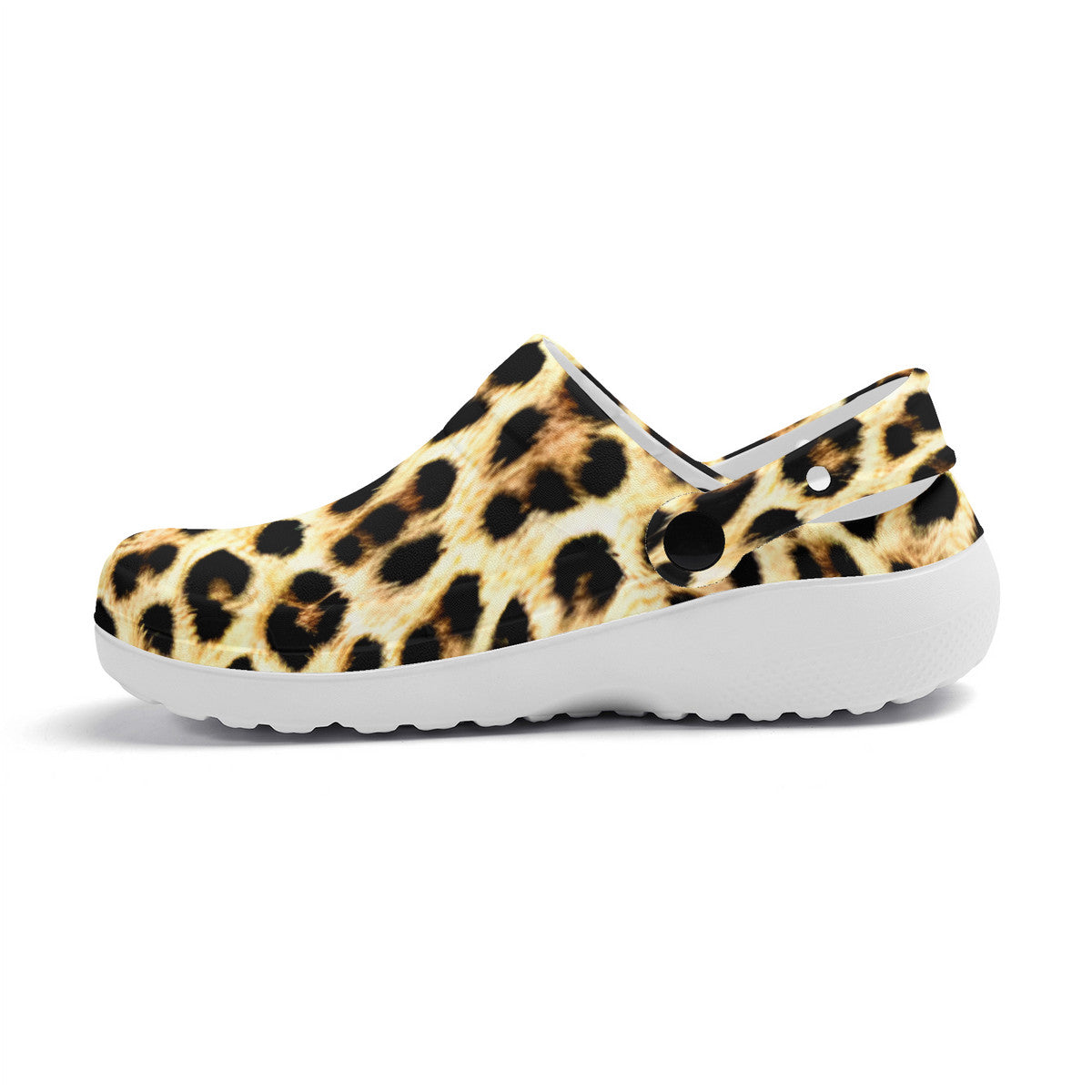 Stylish Leopard Print Cheetah Clogs, Lightweight EVA Fashionable Shoes