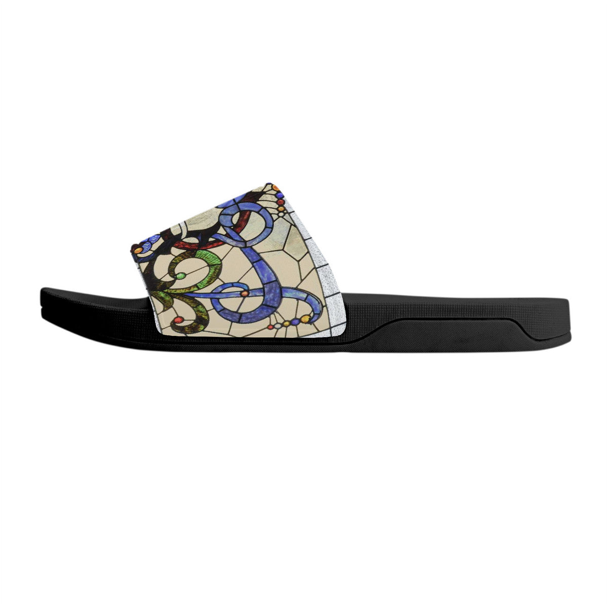 Black Slides Open Toe Casual Summer Sandals