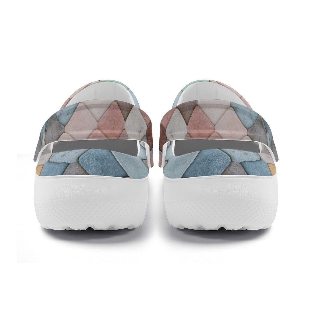 Aesthetic Design Unisex Clogs, No Hole Croc Style Shoes for Work or Leisure
