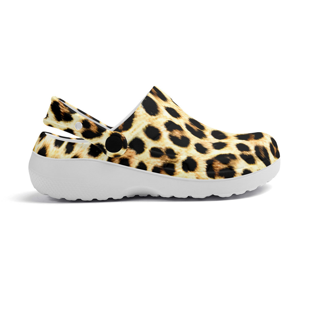 Stylish Leopard Print Cheetah Clogs, Lightweight EVA Fashionable Shoes