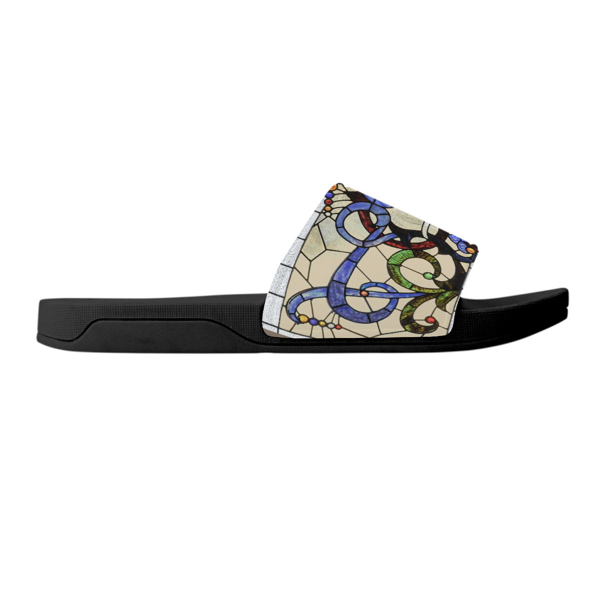 Black Slides Open Toe Casual Summer Sandals